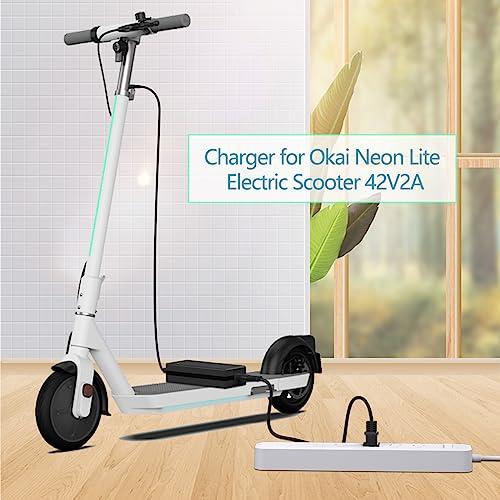 VHBW 42V for Okai Neon Electric Scooter Charger for Okai Neon Lite EA10 ES10 ES20 ES50B Scooter, AovoPro M365 Pro ES60 EW6 ES80,YADEA KS5 Pro KS1, Macwheel MX1 MX2 for Bird Air M365 Power Supply