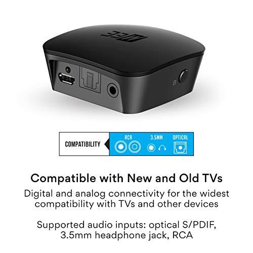 MEE audio MEE audio Connect T1CMA Bluetooth Over-Ear Wireless Headphones Headset for TV with no Audio Delay; Includes Transmitter (Optical/AUX/RCA) and CinemaEAR Audio Enhancement for Seniors & Hard of Hearing