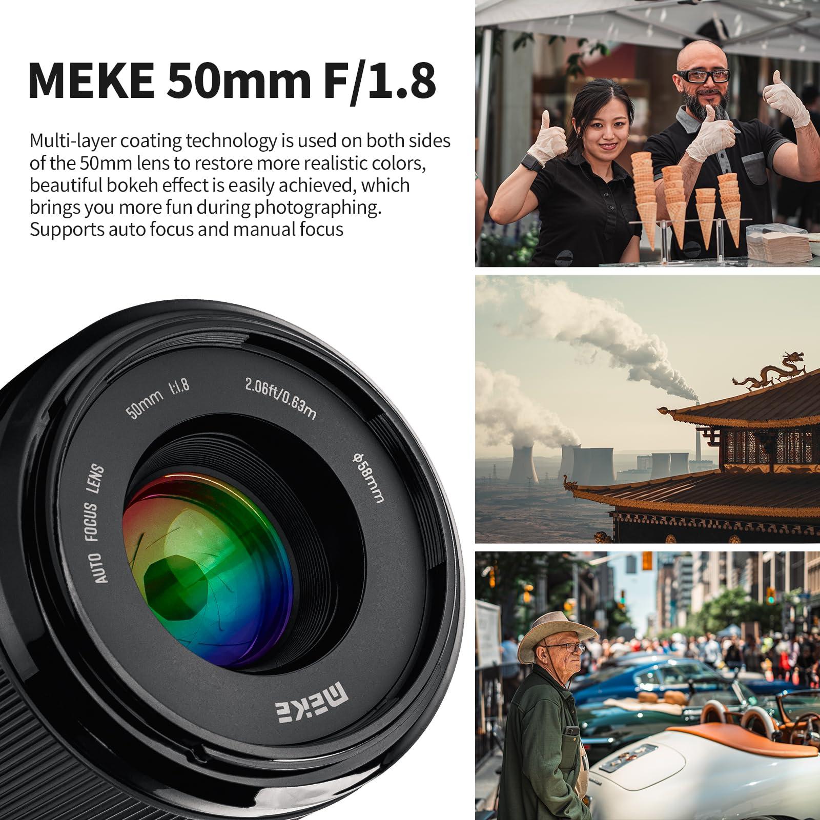 Meike Meike 50mm F1.8 Auto Focus STM Stepping Motor Full Frame Portrait Lens Compatible with Nikon Z Mount Cameras Z50, Z50II, Z5, Z6, Z7, Z6II, Z7II, Z6III, Z9, Z30, Z fc