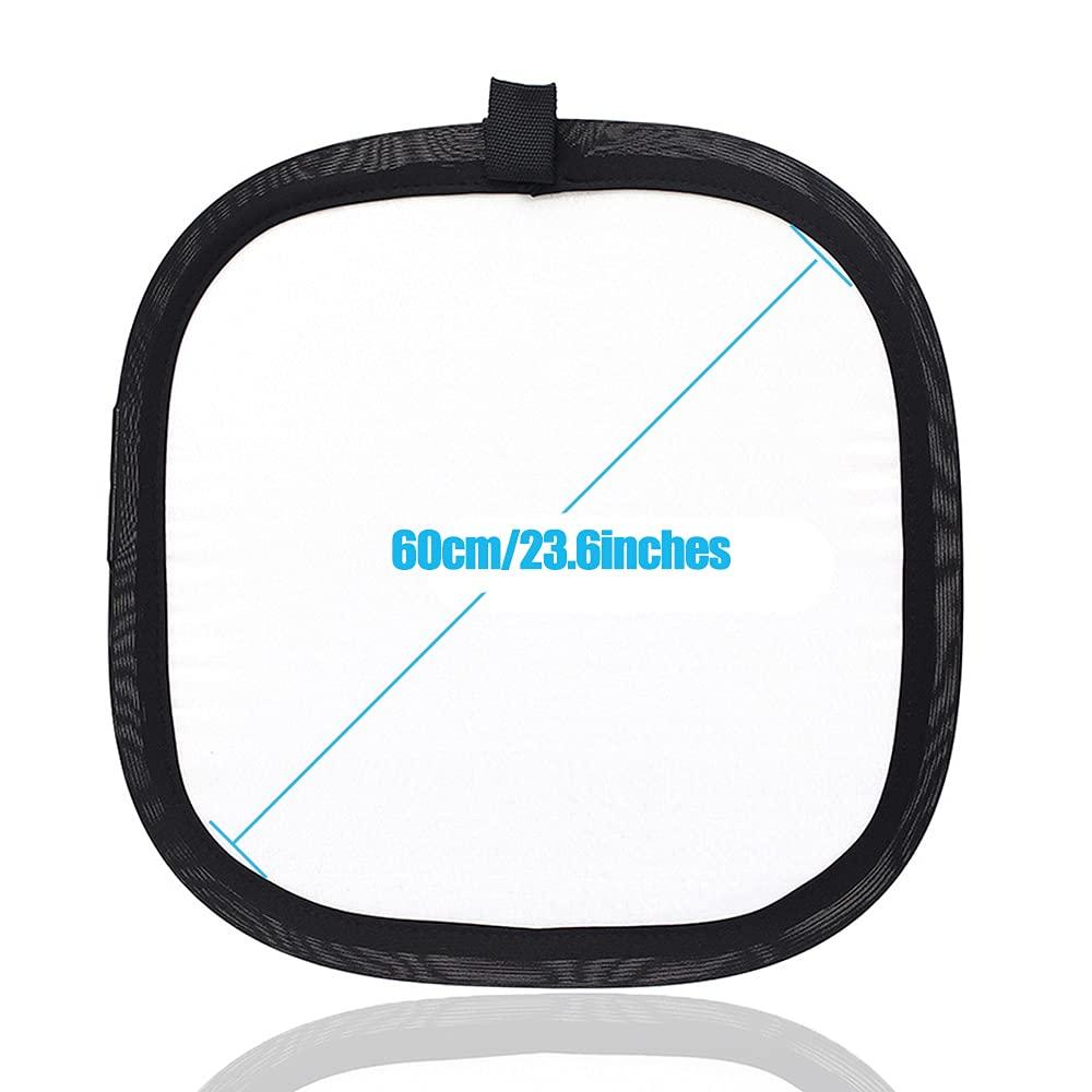 RENIAN Grey Card 24x24 inch/60x60cm White Balance 18% Foldable Grey Reference Reflector with Carrying Bag