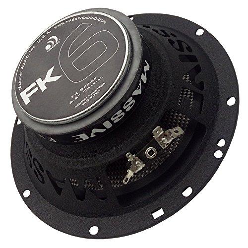 Massive Audio Massive Audio FK6-6.5 Inch, 320 Watts Max Hi Quality Component Speakers, FK Series, 20mm Aluminum Dome Ferro Fluid, 12dB Linkwitz–Riley Crossover, 4 Ohm (Sold AS Pair)