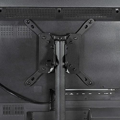 VIVO VIVO TV Floor Stand for 13 to 50 inch Flat Panel LED LCD Plasma Screens, Portable Display Height Adjustable Mount with Storage Shelf, 50 inch Tall, Black, STAND-TV07-S