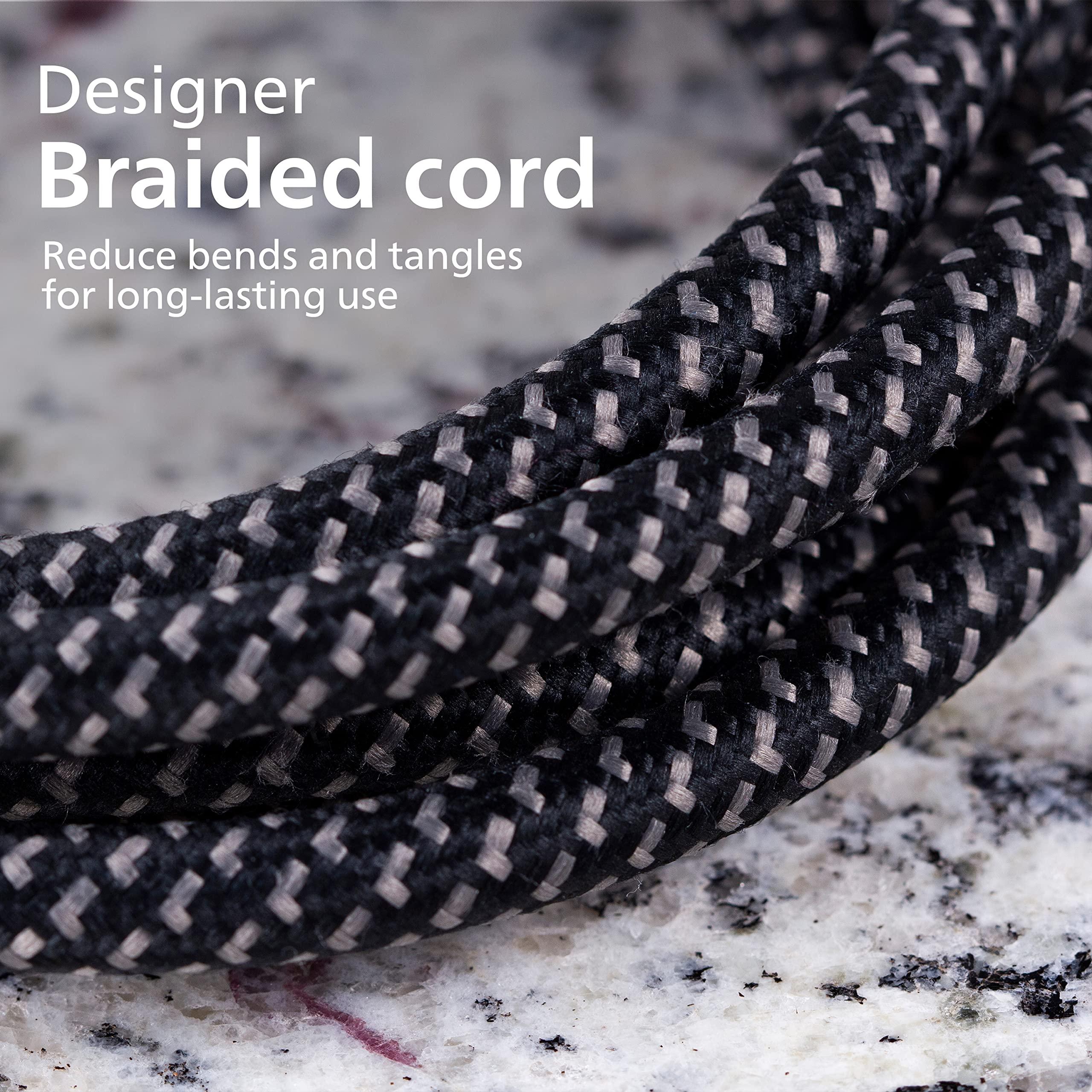 Philips Philips 6-Outlet Surge Protector, 8 Ft, Braided Cord, 1080 Joules, Adapter-Spaced, Black, SPC6066BB/37