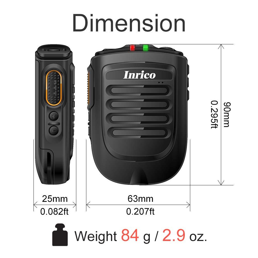 Inrico ANYSECU Inrico Wireless PTT Microphone B01 iOS Version Wireless PTT Button Zello mic Zello ptt Button Speaker for iOS and Android Phone