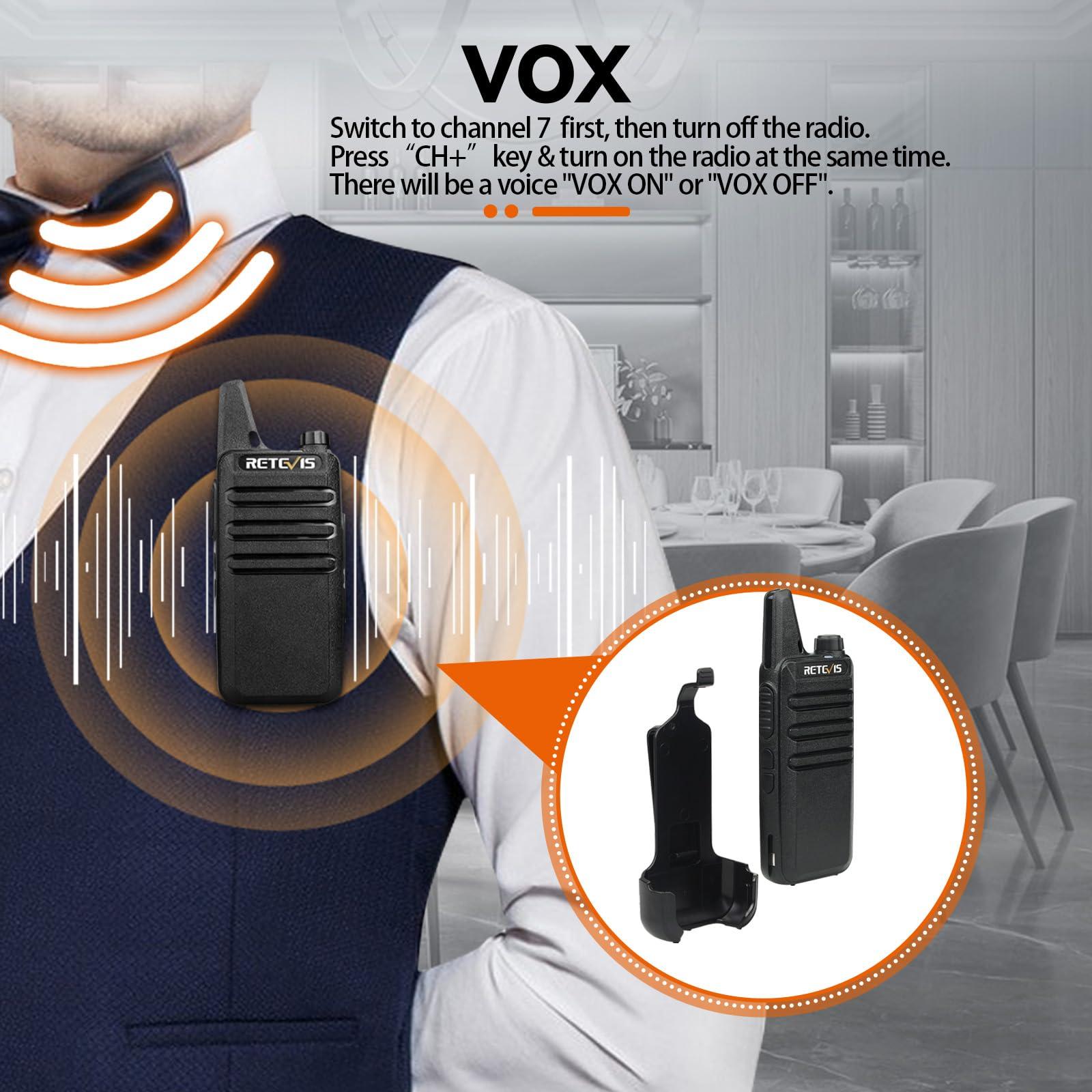 Retevis Retevis RT22 Two Way Radio Long Range Rechargeable,Portable 2 Way Radio,Upgrade Type C Handsfree Walkie Talkies for Adults Cruise Hiking Hunting Skiing(4 Pack)