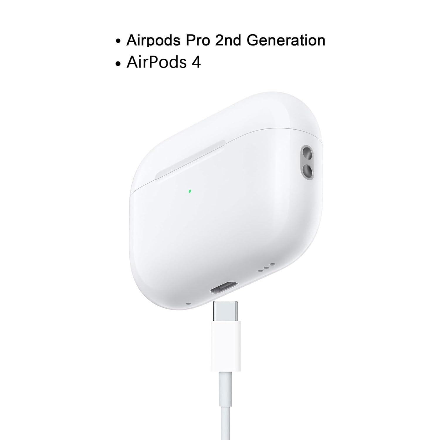 LILIBIN AirPods 4 Charger Cord for AirPods Pro 2(2nd Gen), AirPod Max 2024 Wireless headphones, USB A to USB C Cable for iPhone 17/16/15 17/16/17 Pro Max,15 16 Plus,17Air,16E Car Charger Cable Charging Cord