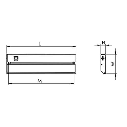 AFX LED Undercabinet Light in White Finish (10.7 W - 22 in. L x 3.75 in. W x 1 in. H)