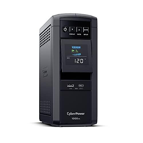 CyberPower CyberPower CP1000PFCLCDTAA PFC Sinewave UPS System, 1000VA/600W, 10 Outlets, AVR, Mini Tower, TAA Certified