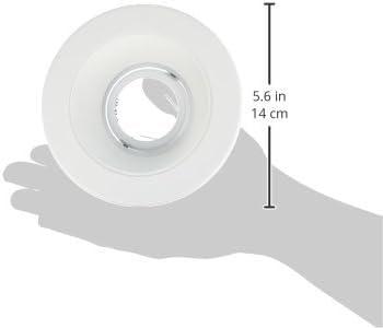 Elco Lighting ELCO Lighting 4\" Low Voltage Adjustable Step Baffle Trim - MR16 LED Bulb Compatible Recessed Lighting Trim, Ceiling Light Fixture, Modern Downlight, Adjustable Light Housing, Home Lighting - All White