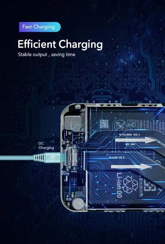 LAX Gadgets LAX Gadgets USB C Cable - Nylon Braided USB-C Charging Cable & Data Transferring - USB A to USB C Compatible, Google Pixel, Apple MacBook & Samsung Galaxy Phones - 6ft - Baby Blue (USBC6BLU)