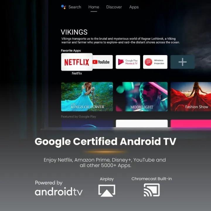 BenQ BenQ TK860i | Smart Home Theater Projector | 4K HDR Streaming with LED Vibrant Color | Android TV with Netflix, Chromecast, Dolby Digital Plus | 2D Keystone | Built in 10W Speakers | Wifi connectivity