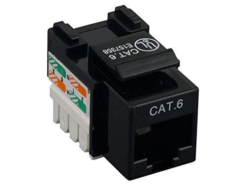 Cable Leader Cable Leader Cat6 RJ45 UTP 110 Type Punch Down Keystone Jack (Black)