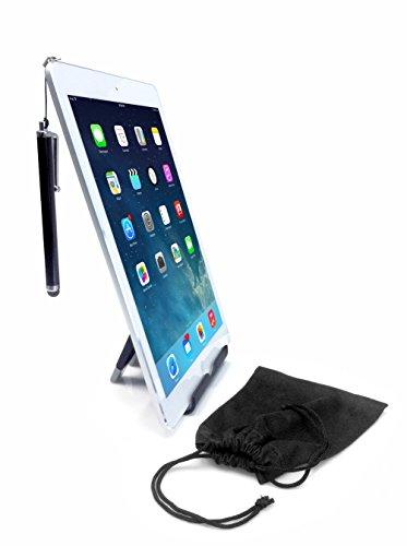 CTA Digital CTA Digital Travel Kit with Foldable Stand, Microfiber Pouch and Stylus for Tablets and Smartphones, Including iPhone 11, iPhone 11 Pro, iPhone 8, iPhone X, iPad Mini 5 & More (PAD-TKS)