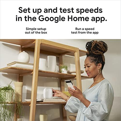 Google Google Nest WiFi Pro - Wi-Fi 6E - Reliable Home Wi-Fi System with Fast Speed and Whole Home Coverage - Mesh Router - Lemongrass