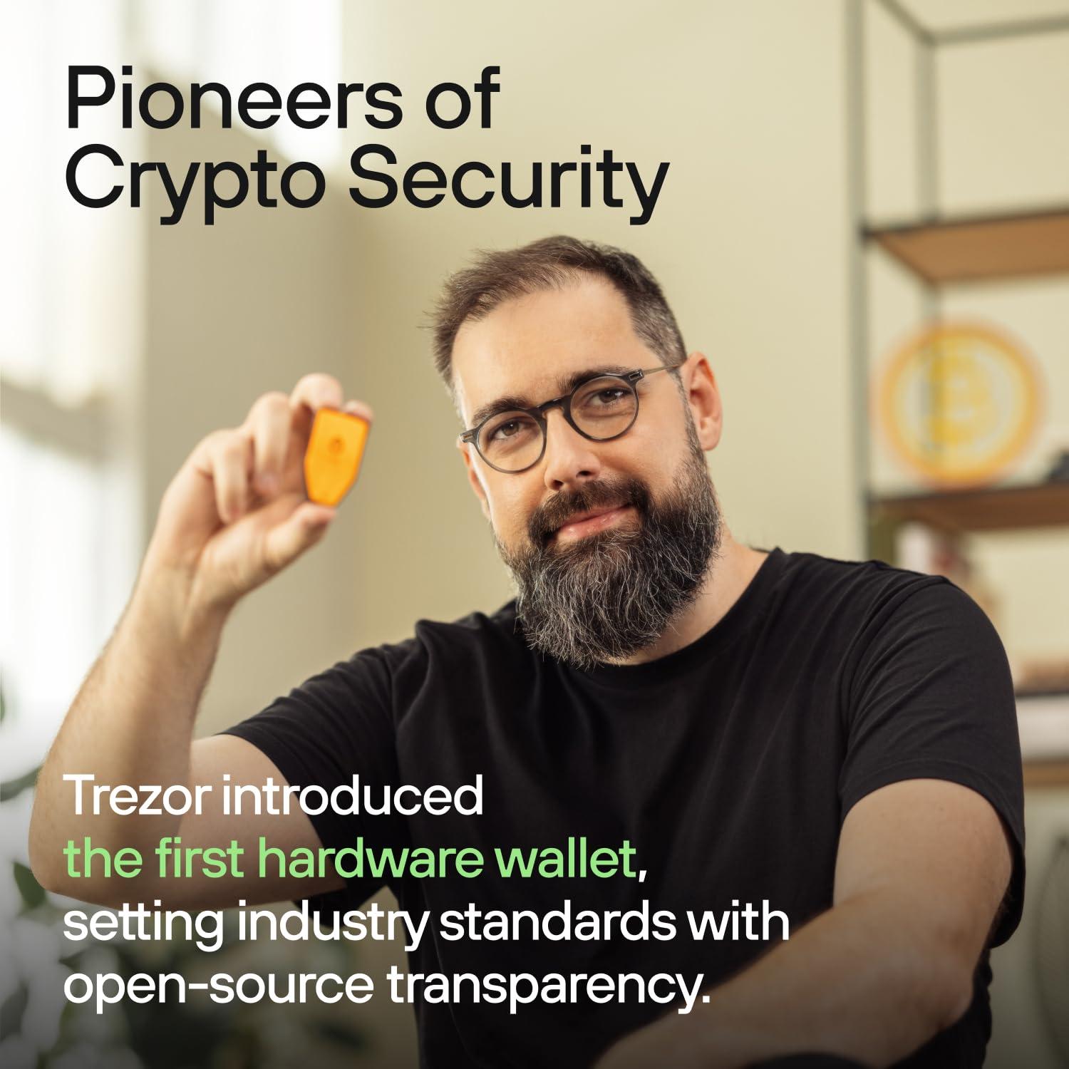 Trezor Trezor Safe 3 - Passphrase & Secure Element Protected Crypto Hardware Wallet - Buy, Store, Manage Digital Assets Simply and Safely (Solar Gold)