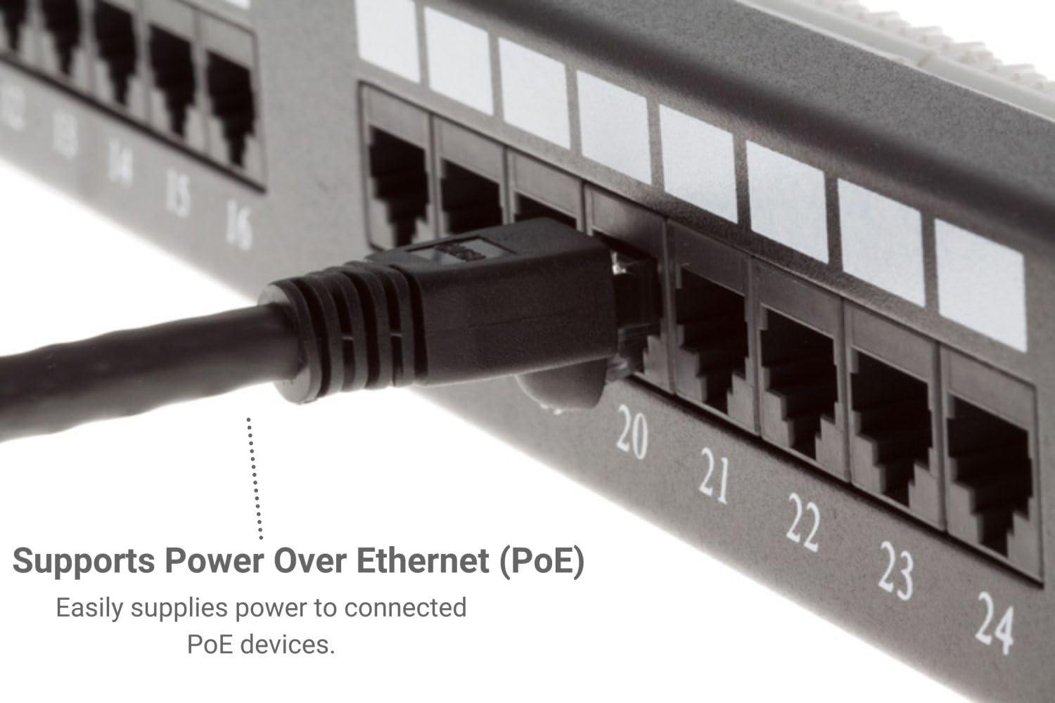 CablesAndKits CablesAndKits - Cat6a Ethernet Cable, Booted, Jacket: PVC (CM), 25 ft, Black, Pure Copper, RJ45 Computer & Networking Patch Cord