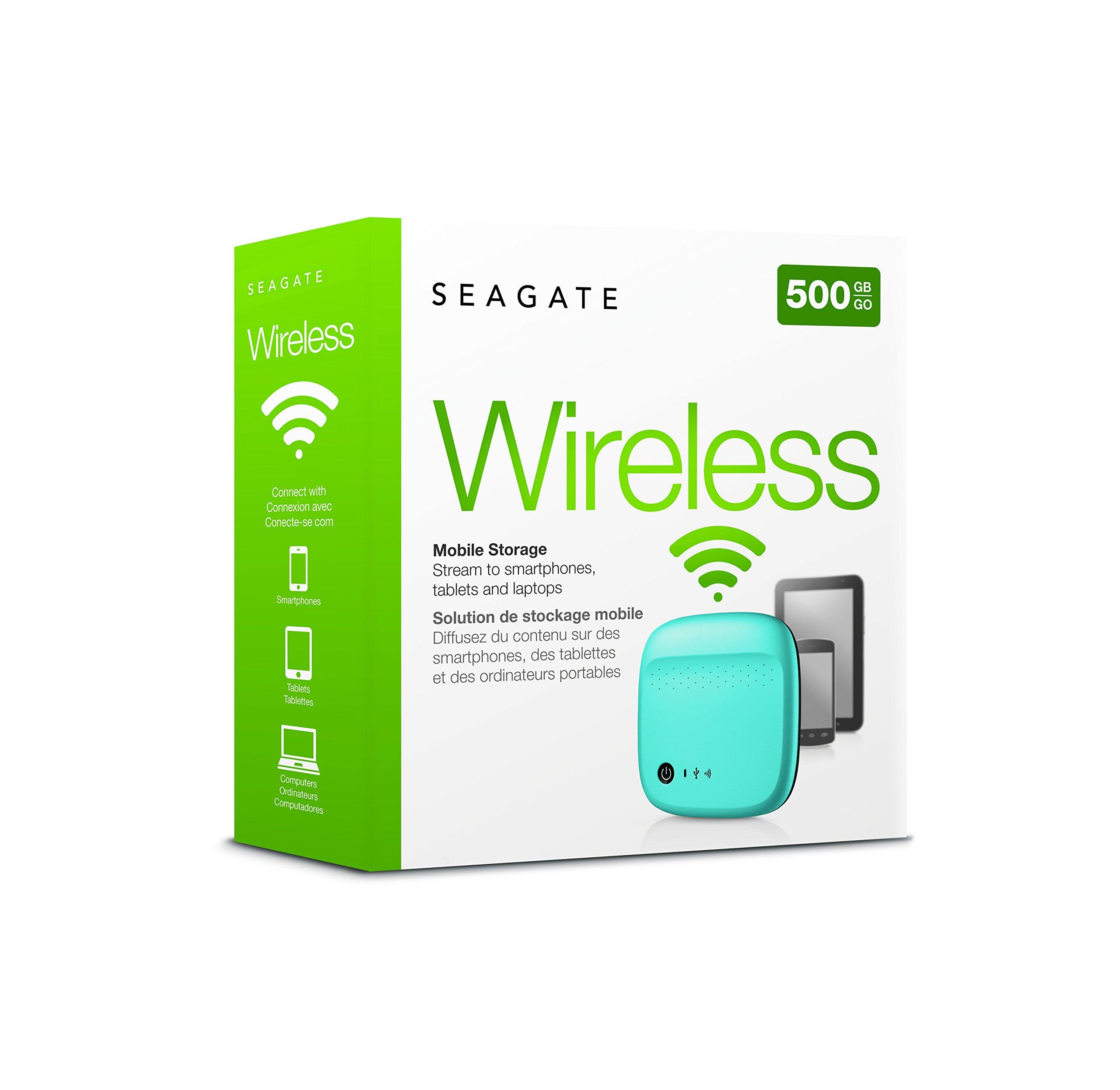Seagate Seagate Wireless Mobile Portable Hard Drive Storage 500GB STDC500400 (Blue)