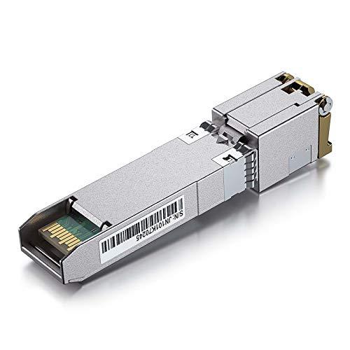 10Gtek 10GBase-T SFP+ to RJ-45 Transceiver, 10Gbe SFP+ to Copper Ethernet Module for Mikrotik S-RJ01, TP-Link TL-SM5310-T, Ubiquiti UniFi UF-RJ45-10G and More, RJ-45 SFP+ CAT.6a, up to 30-Meter