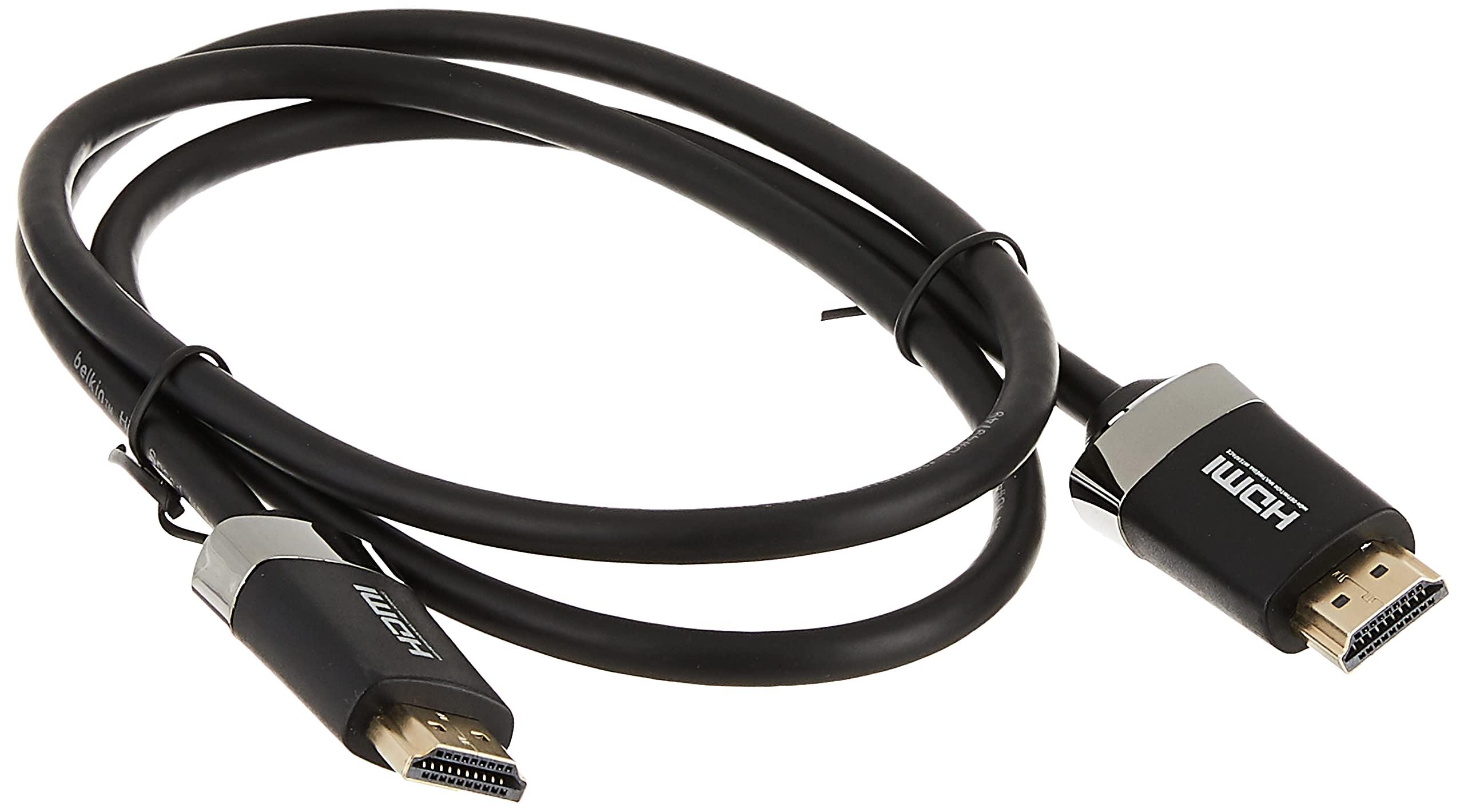 Belkin Belkin HDTV High-Speed HDMI Cable with Ethernet, 4K / Ultra HD Compatible (1 Meter / 3.3 Feet)