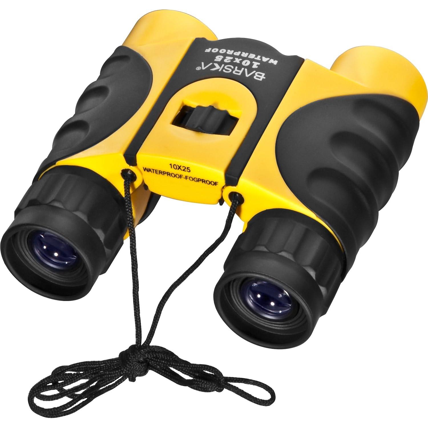 BARSKA BARSKA 10x25 Compact Waterproof Binocular (Yellow)