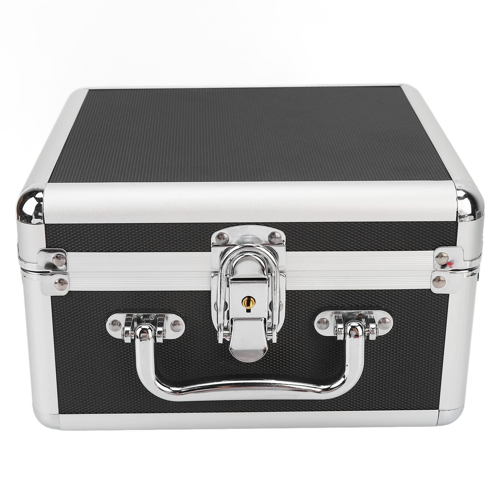 Heayzoki 2.5 Inch Hard Drive Storage Box, Hard Drive Storage Box Case with Security Lock, 20 Bays Waterproof External Hard Disk Carrying Case Convenient Handle