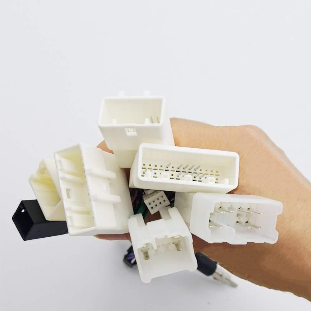 Strpump Strpump 16pin Car Stereo Radio Power Harness Cable Wire Adapter Compatible for Toyota Camry RAV4 Corolla Tacoma Hilux Highlander Yaris Reiz Support OEM Camera USB Non JBL