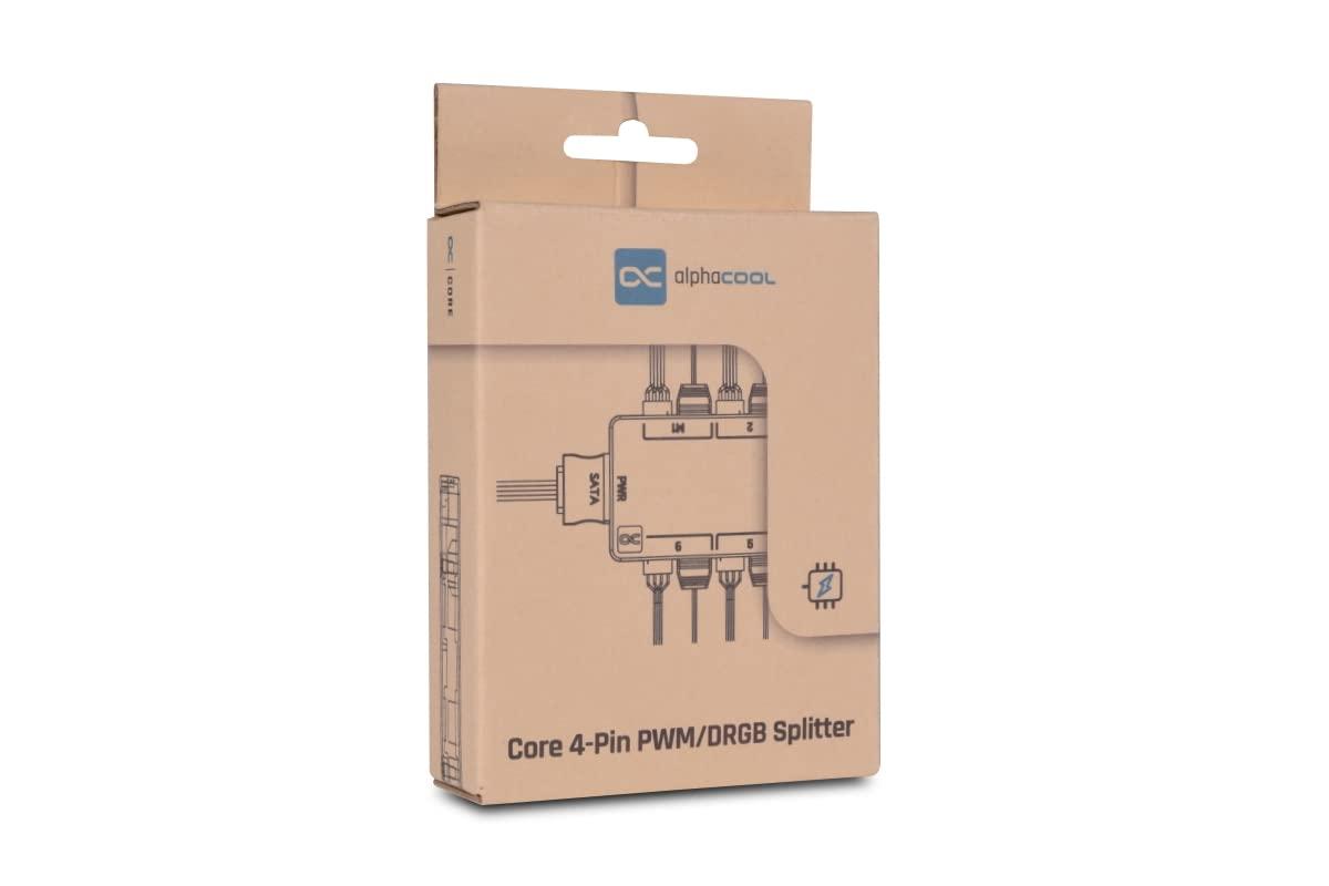 Alphacool Alphacool Core 6X 4-pin PWM/DRGB Splitter with SATA Power Connector