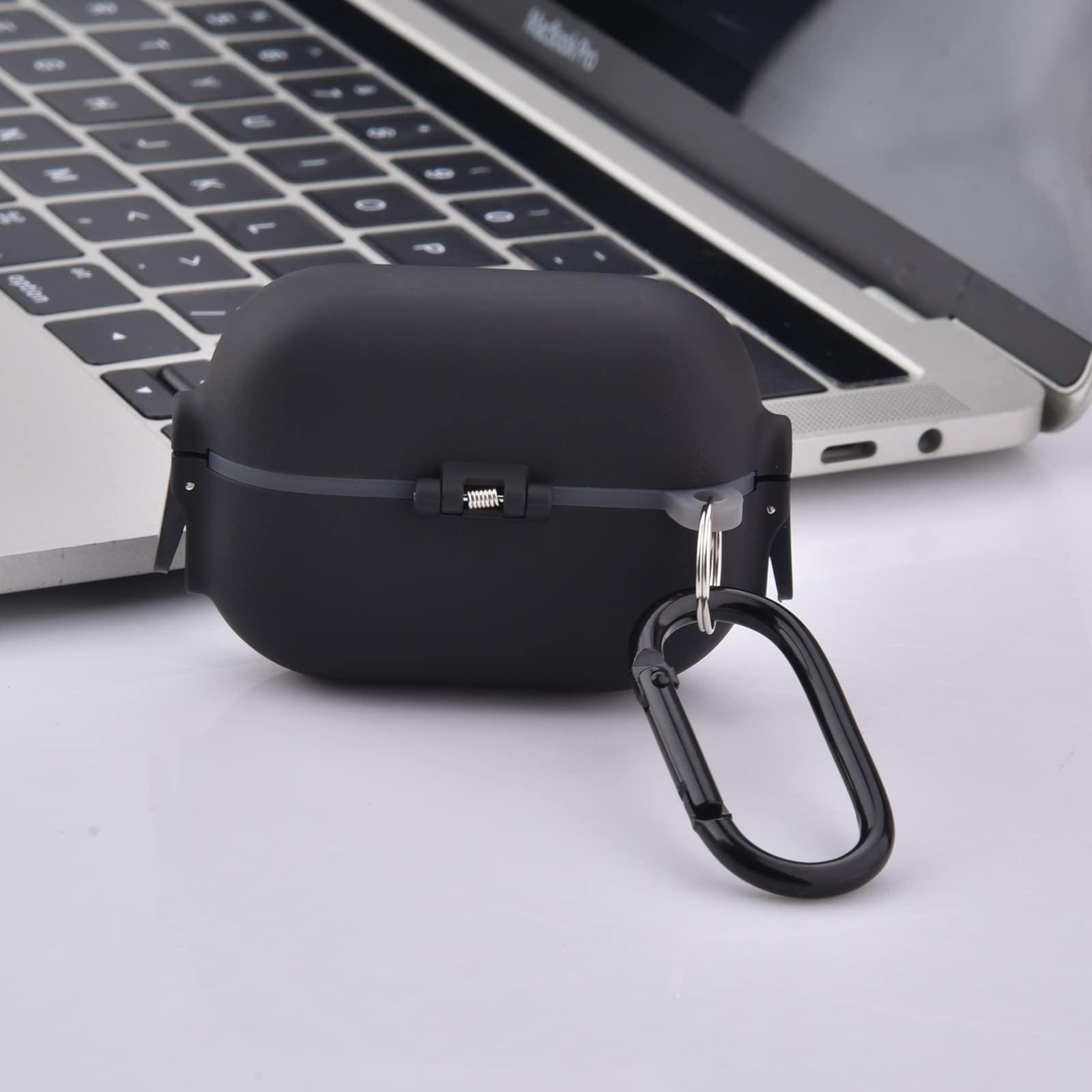 WorryFree Gadgets Worryfree Gadgets Case Compatible with AirPod Pro 2 Protective Cover with Keychain (503-Black)