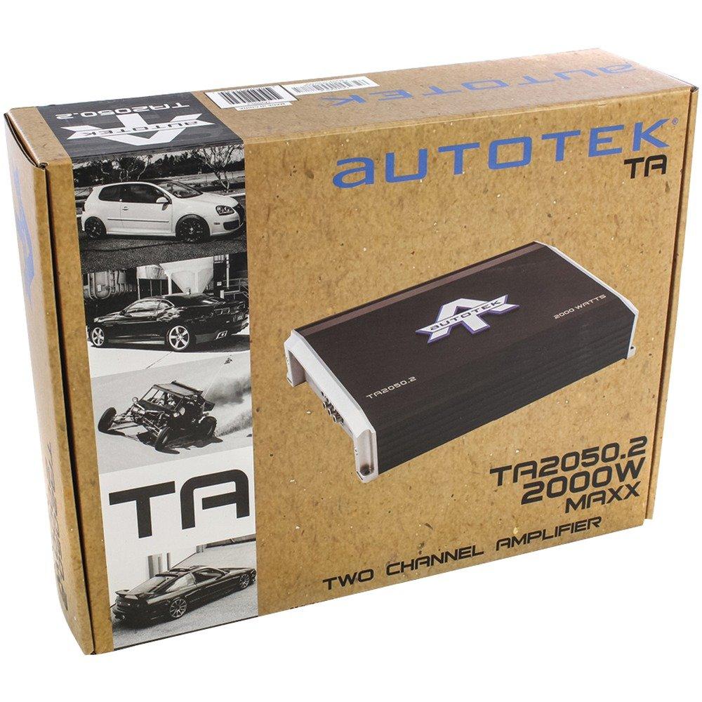 Autotek Autotek TA2050.2 TA Series 2 Channel Car Audio Amplifier (Black) – Class A/B Amp, 2000 Watt, Bass Boost, Marine Grade Protection Amplifier