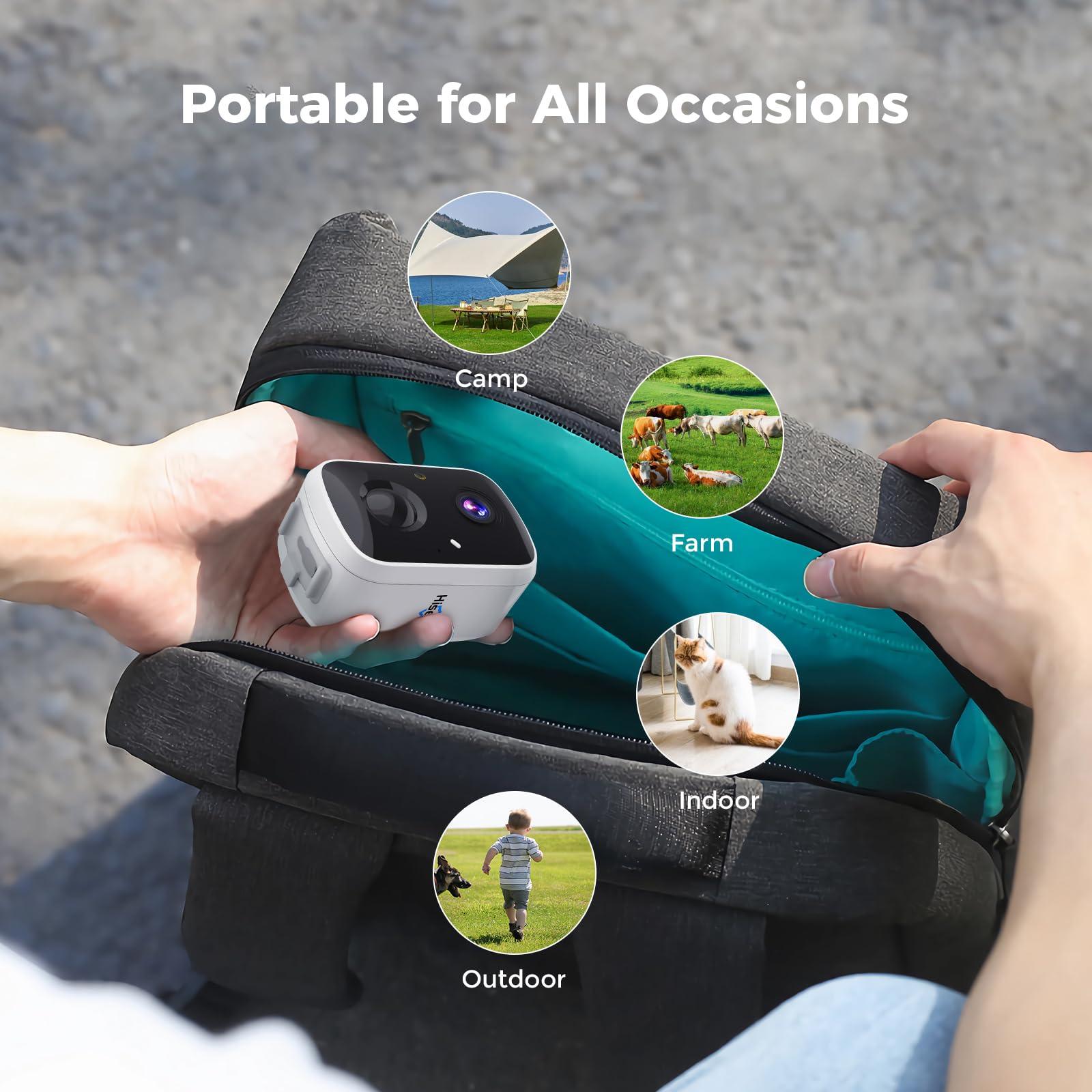 Hiseeu Hiseeu Solar Camera Security Outdoor, 3 Pack 100% Wireless 3K 4MP Surveillance Indoor WiFi Smart Cameras for Home Security Outside, PIR/AI Motion Detection, Waterproof, Color Night Vision, 2-Way Audio