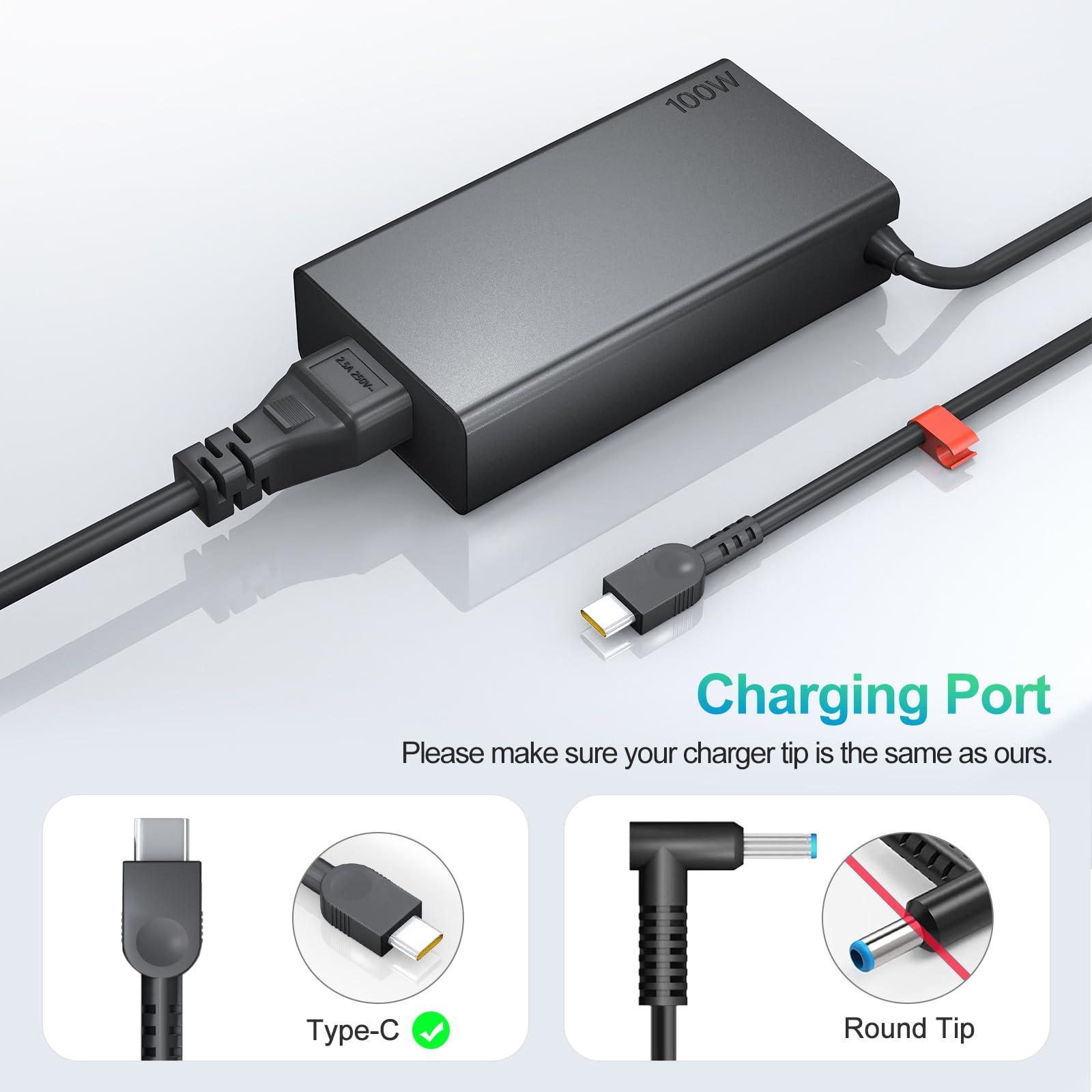 Dzytnsy 100W USB C Charger for Lenovo Yoga 9 9i 7 7i,ThinkBook 15 16,Yoga Slim 7 Pro,ldeapad 5Pro16,ADL100YLC3A,ADL100YDC3A,SA11D52396,GX21J75543,5A11J62105,ThinkBook,Yoga,IdeaPad Type C Laptop Power Supply