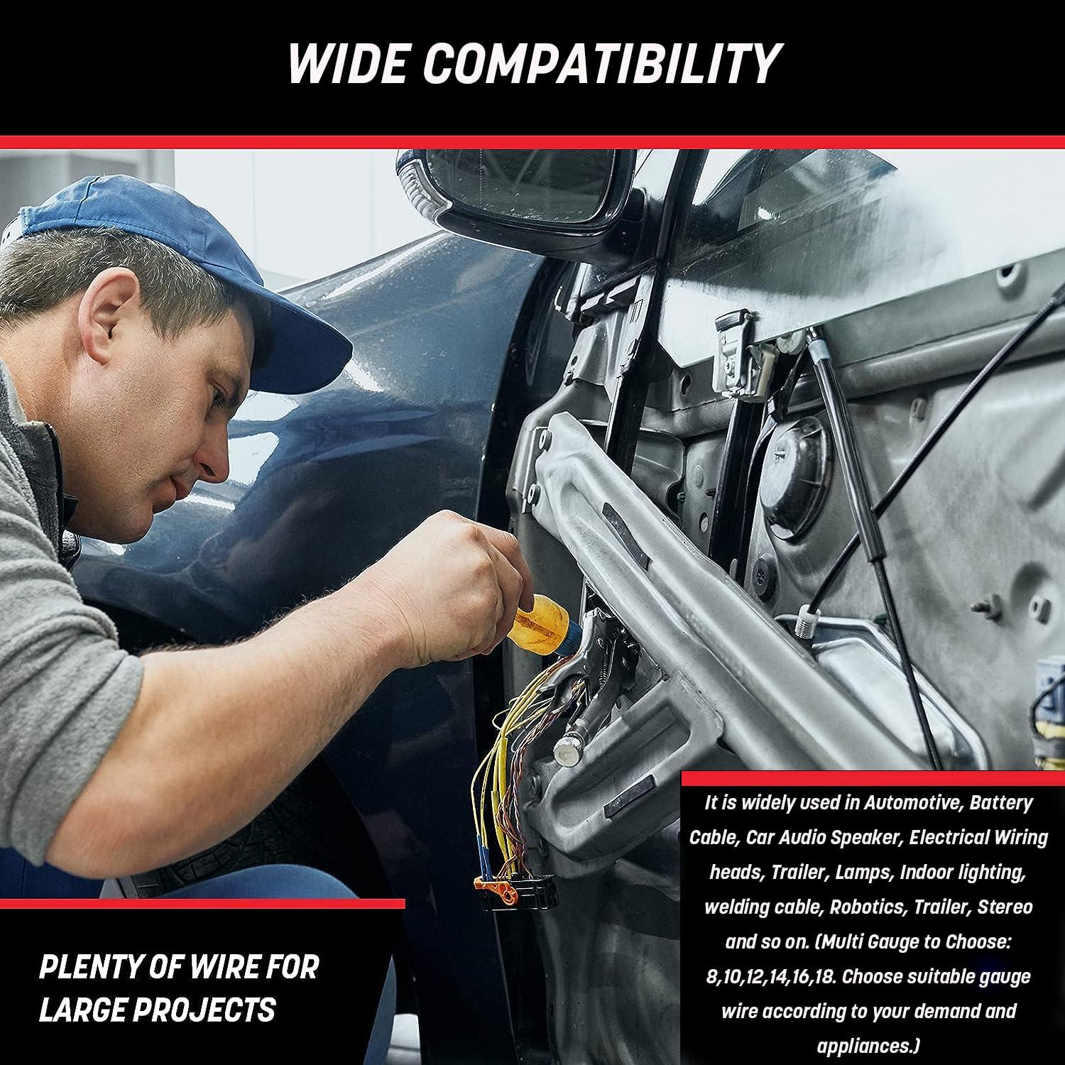 GS Power GS Power 16 Gauge 6 Color Combo 50 Ft Roll (300 ft Total) Copper Clad Aluminum Low Voltage Automotive Primary Harness Wire for Car Stereo Amplifier Remote Trailer Hookup Wiring (Also in 14 & 18 Guage)