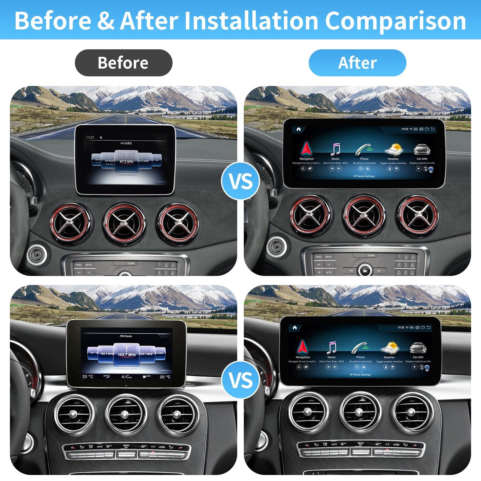 Road Top Road Top Android 13 Car Radio Touchscreen 12.3" Car Stereo for Mercedes Benz C GLC GLA CLA Class W205 X156 C117 2015-2018 Year NTG5.0, Support Wireless Carplay, Android Auto, Camera, Mirrorlink