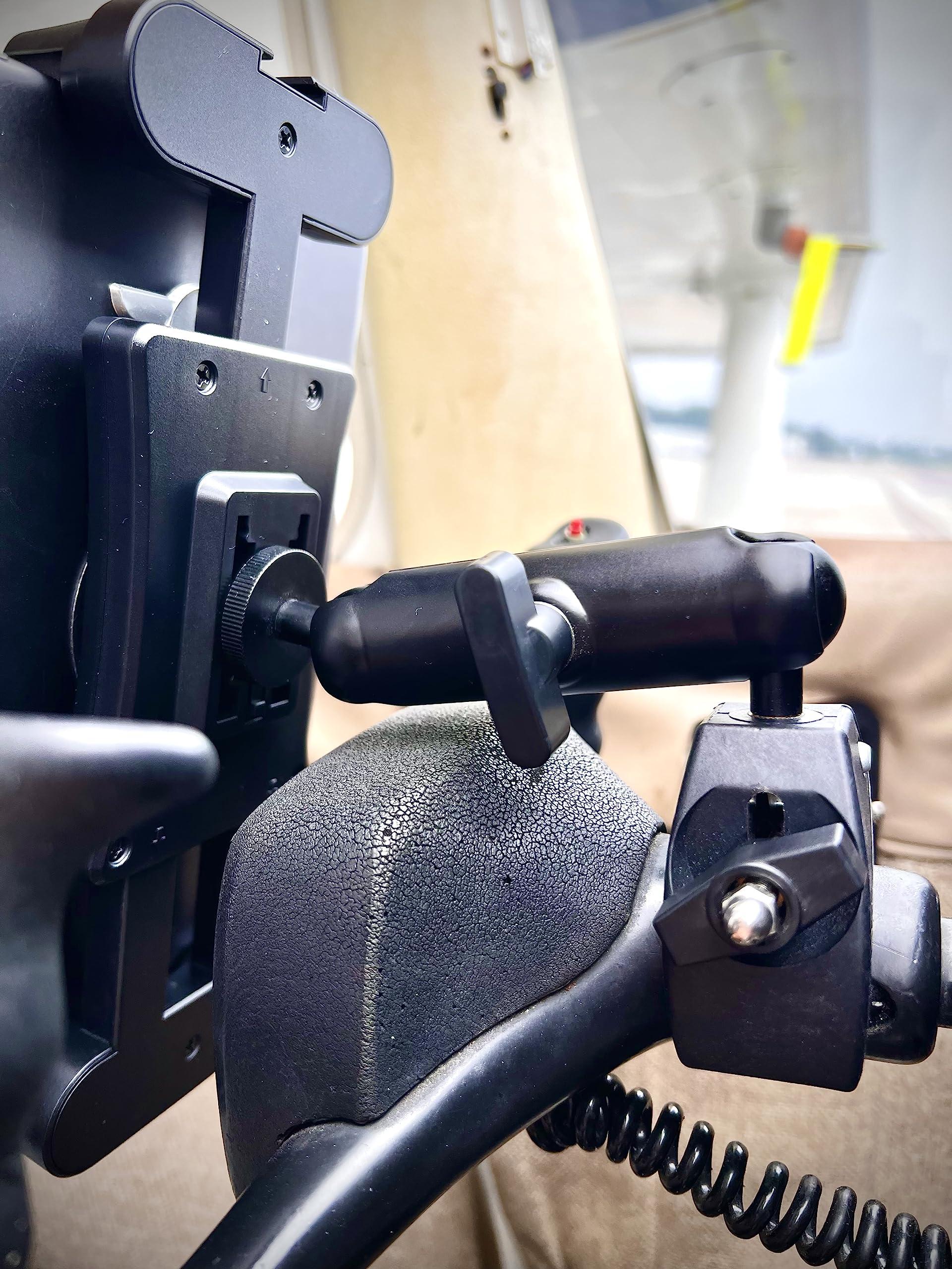 FlightPro FlightPro ProAviator Cockpit Yoke Mount and Suction Cup Set for iPads, General Aviation Avionics and Tablet Mounting