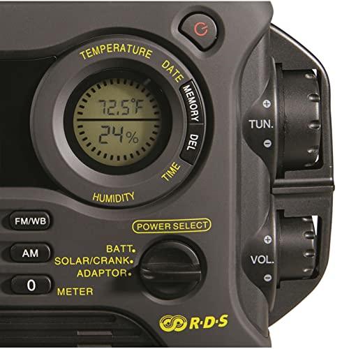 HQ ISSUE HQ ISSUE Digital Multi-Band Solar Powered, Weather Radio and Emergency Radio with Emergency Light Olive Drab