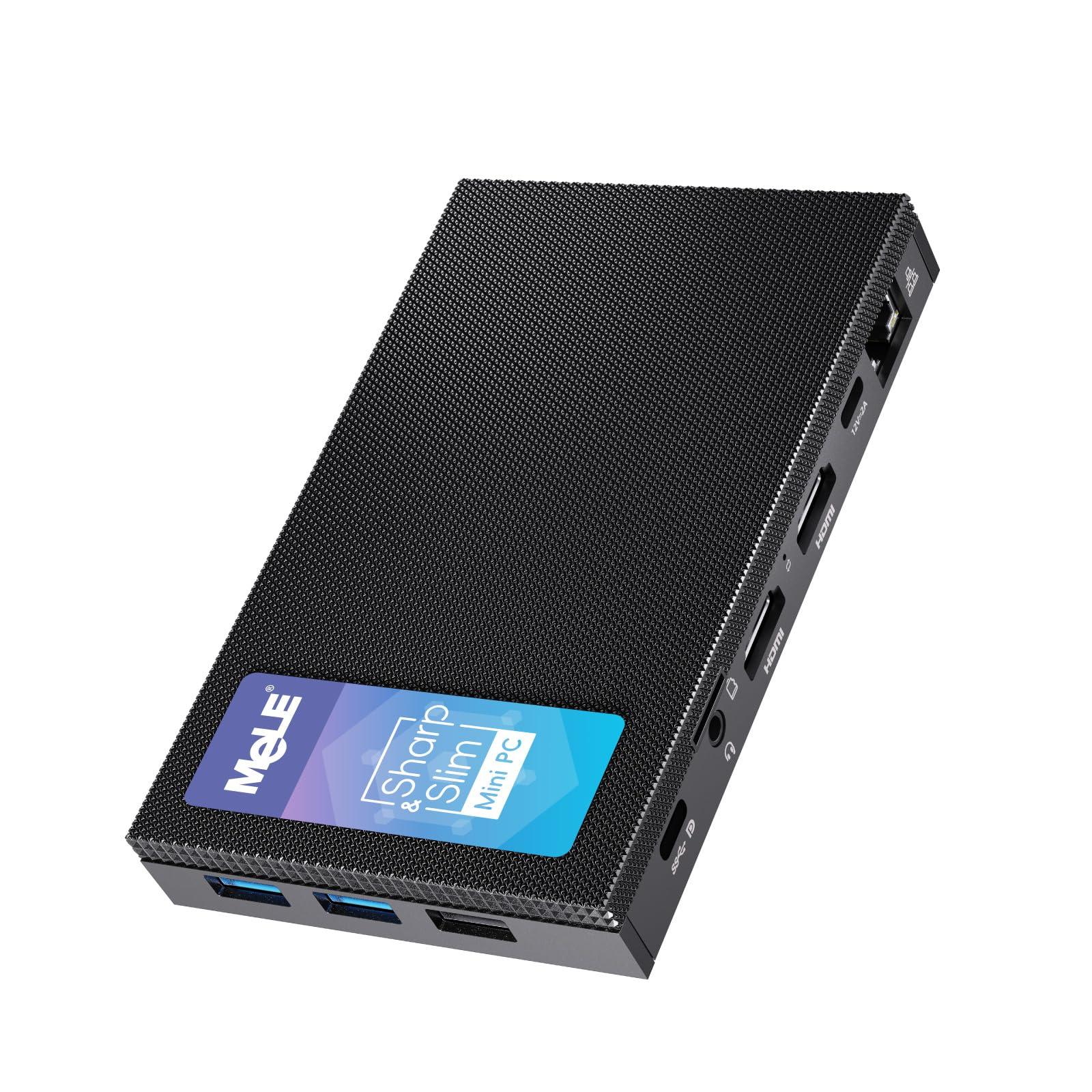 MeLE MeLE Mini PC Quieter 4C - 12th Gen N100, Fanless PC, 8GB Memory, 128GB Storage, 2.4/5G Wi-Fi, Full-Functional USB-C, 4K Triple Display Desktop PC on Home, Office, Education, Astrophotography