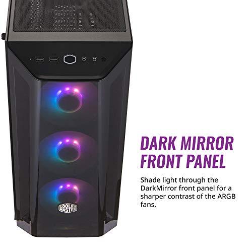 Cooler Master Cooler Master MasterBox MB520 ARGB - ATX PC Case with Tinted Front Panel, 3 x 120mm Pre-Installed Fans, Glass Side Panel, Flexible Air Flow Configurations - ARGB