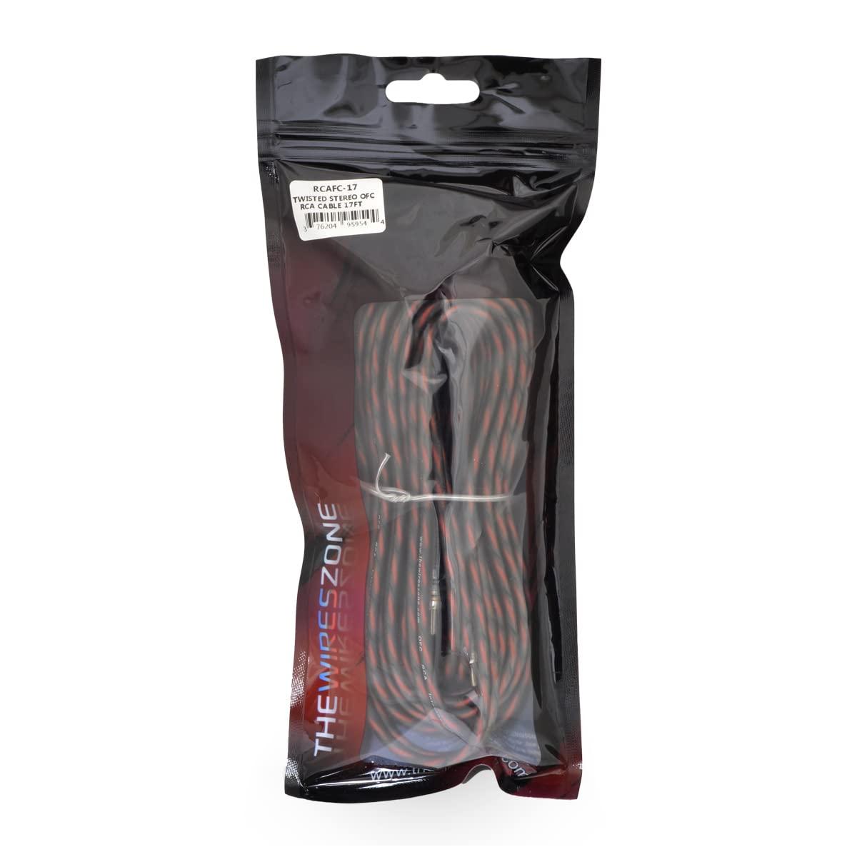 The Wires Zone The Wires Zone 17ft 2-Channels Male-to-Male Twisted Pair OFC RCA Interconnect Cable