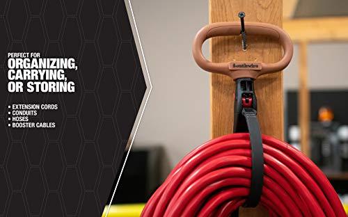 Southwire Southwire CLPT02 2-Inch Adjustable Heavy Duty Clamp Tie w/ Rotating Handle, Reusable Zip Down Cable, Brown