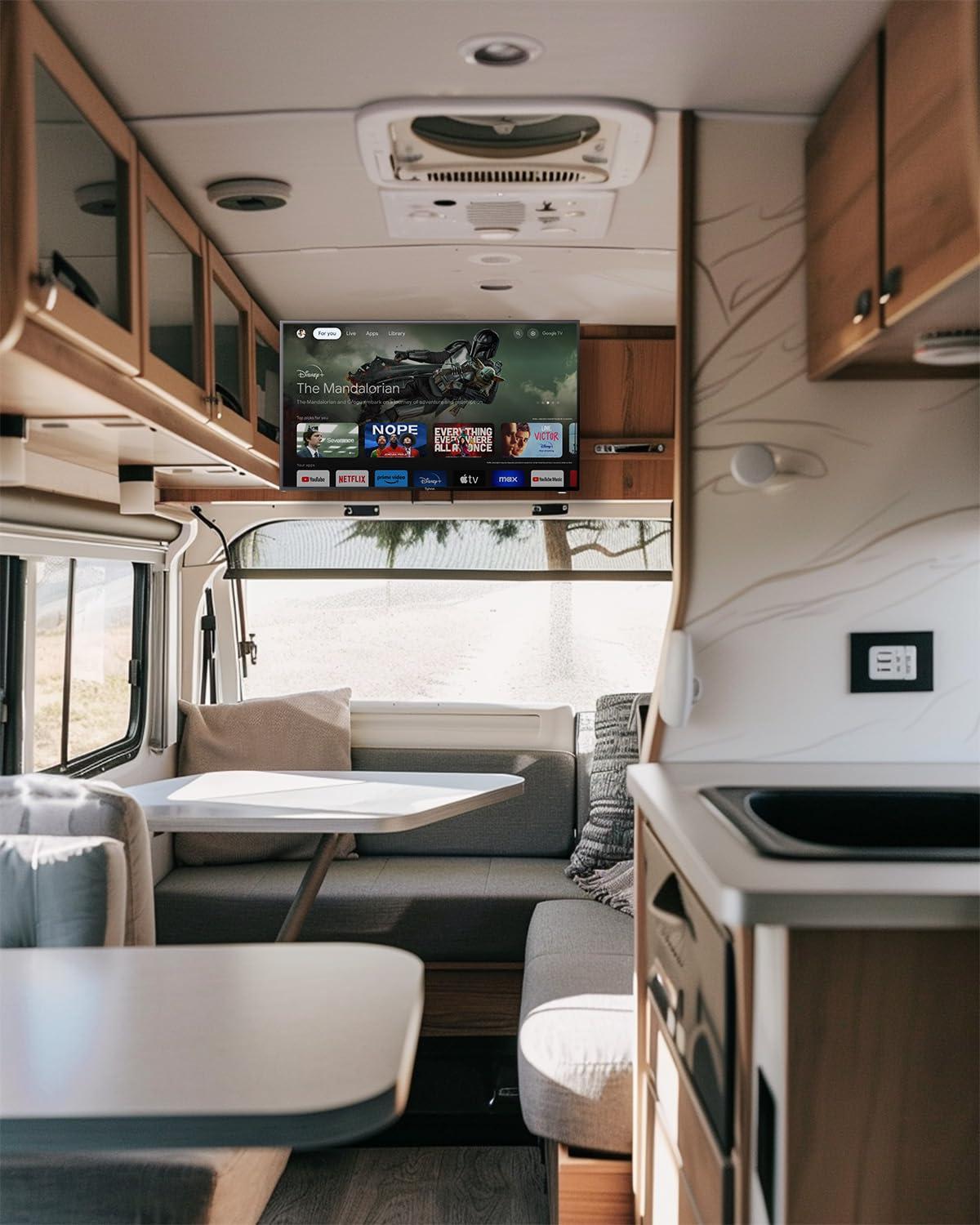 SYLVOX SYLVOX Smart RV TV, 40'' 12 Volt TV for RVs, 1080P FHD Compatibility with Google TV & Google Assitant, Bulit in App Store, Screencast, Small Smart Television for RVs, Campers, Boats and More