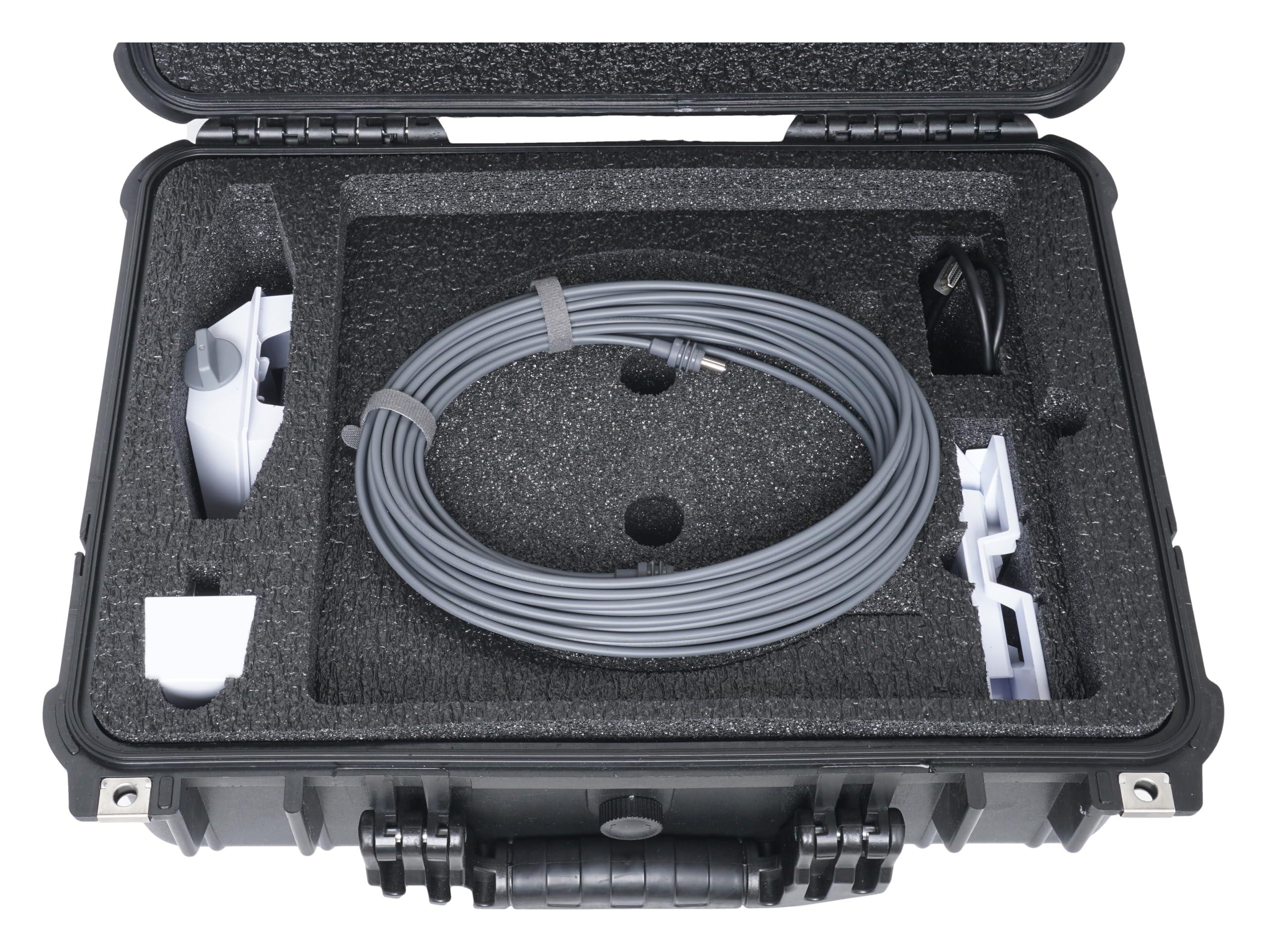 Case Club Waterproof Hard Case fits Starlink Mini Dish Kit -Precision Cut Foam For Starlink Mini, Kickstand, Pipe Adapter, Power Supply, Cables, Ethernet Cable & More in Dual Level Closed-Cell Durable Foam