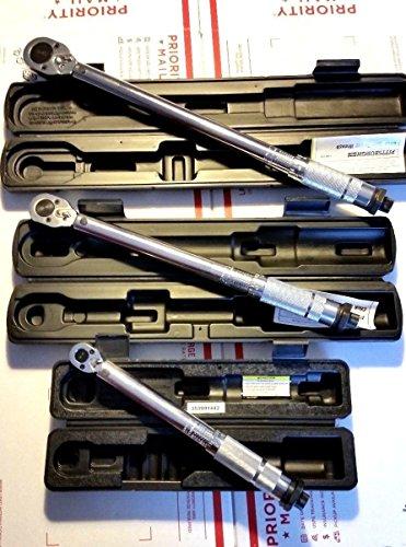 Pittsburg Torque Wrench Set of 3 1/4, 3/8, 1/2 Drive Click Type Snap Socket (3)