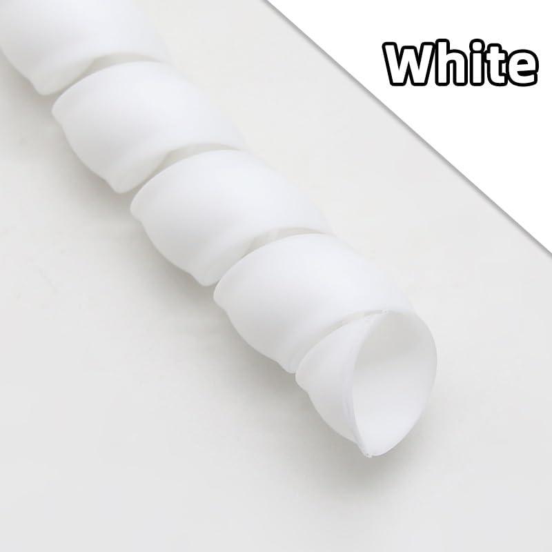 MIAOSHE Spiral Wrap Cable Spiral Wrap 14mm 16mm 18mm ID Flexible Pipe Protection Cable Organizer Wire Protector Winding Line Sleeve Cover Tube Tubing Cover (Color : White, Size : ID 14mm 2 Meters)