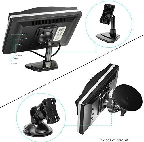 BW BW 5 Inch Digital Color TFT-LCD Car Monitor Car View Monitor with Two Brackets and Two Video Input, HD 800*480 High -resolution Picture & Full Color LCD Backlight Display for Car Rearview Backup Cameras/Car DVD/VCD/GPS/other Video Equipment