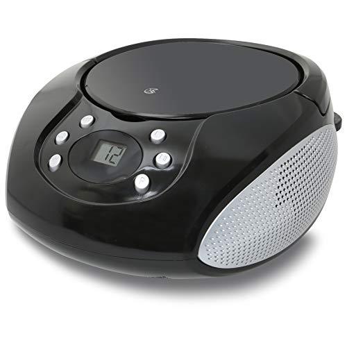 GPX GPX, Inc. Portable Top-Loading CD Boombox with AM/FM Radio and 3.5mm Line In for MP3 Device - Black, Single