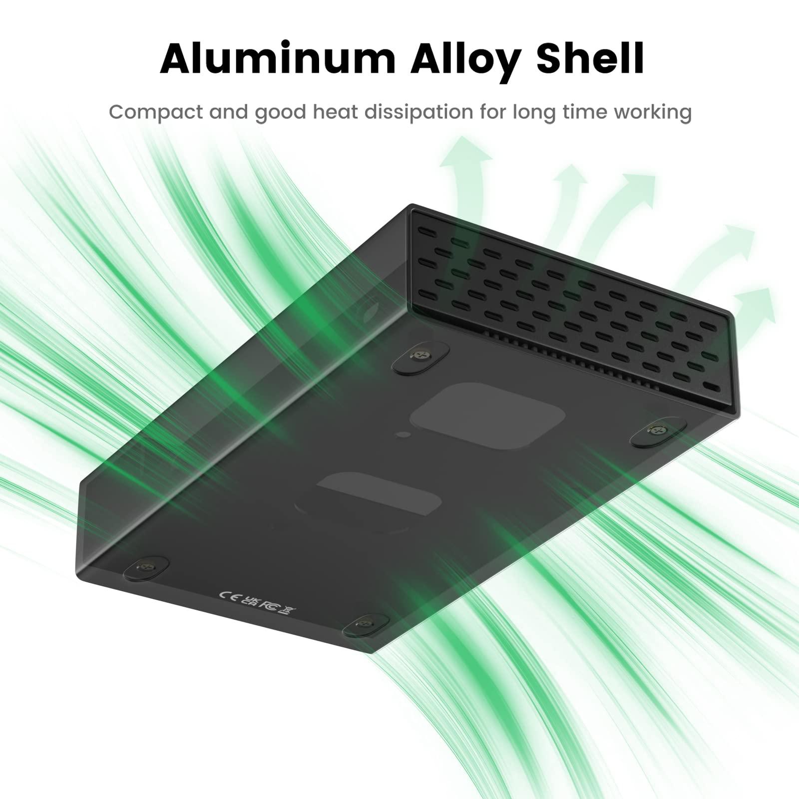 INDMEM SAS to USB 3.0 Enclosure, SAS/SATA Hard Drive Adapter Reader Converter for 2.5/3.5inch SSD HDD,SAS Hard Disk Docking Station with 12V 2A Power Supply 10Gbps,Up to 18TB