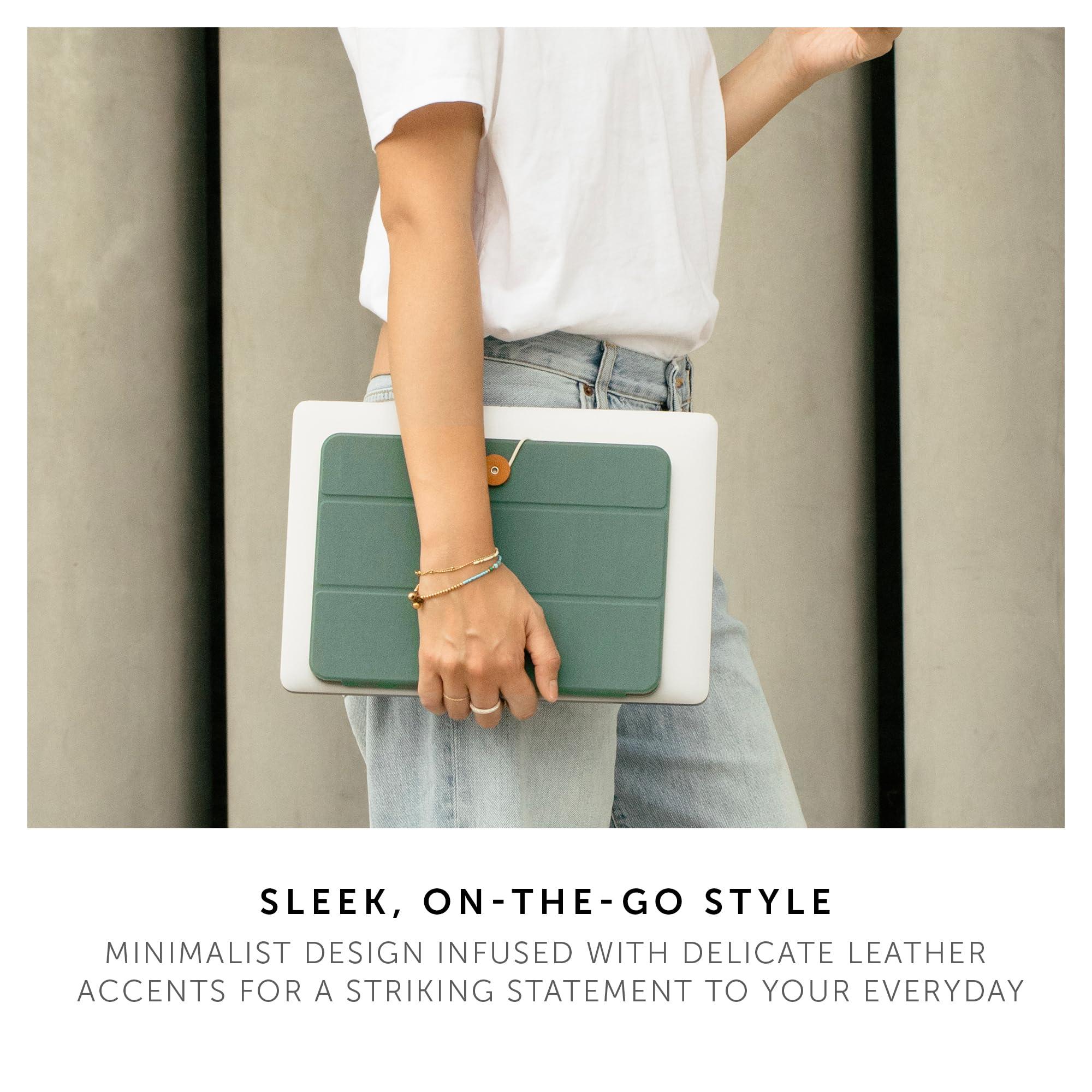 Native Union Native Union W.F.A iPad Folio Foldable Stand and Cover Made of Recycled Materials Compatible with iPad Air 13" M2, iPad Pro with Easy Magnetic Attachment and Button and String Design (Slate Green)