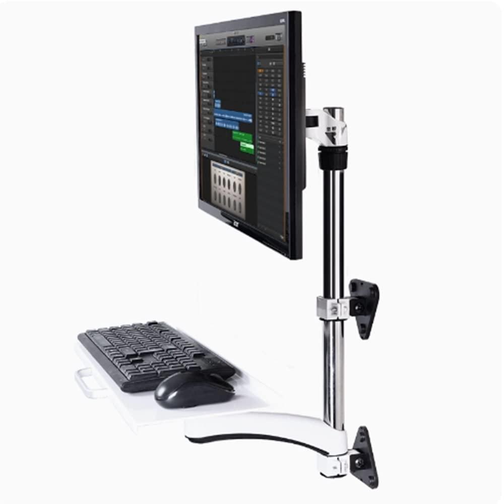 WEBUP WEBUP Wall Mount Keyboard/Monitor Workstation Height Adjustable Keyboard Tray Sit-Stand Keyboard Arm Tray Length: 18in/24in
