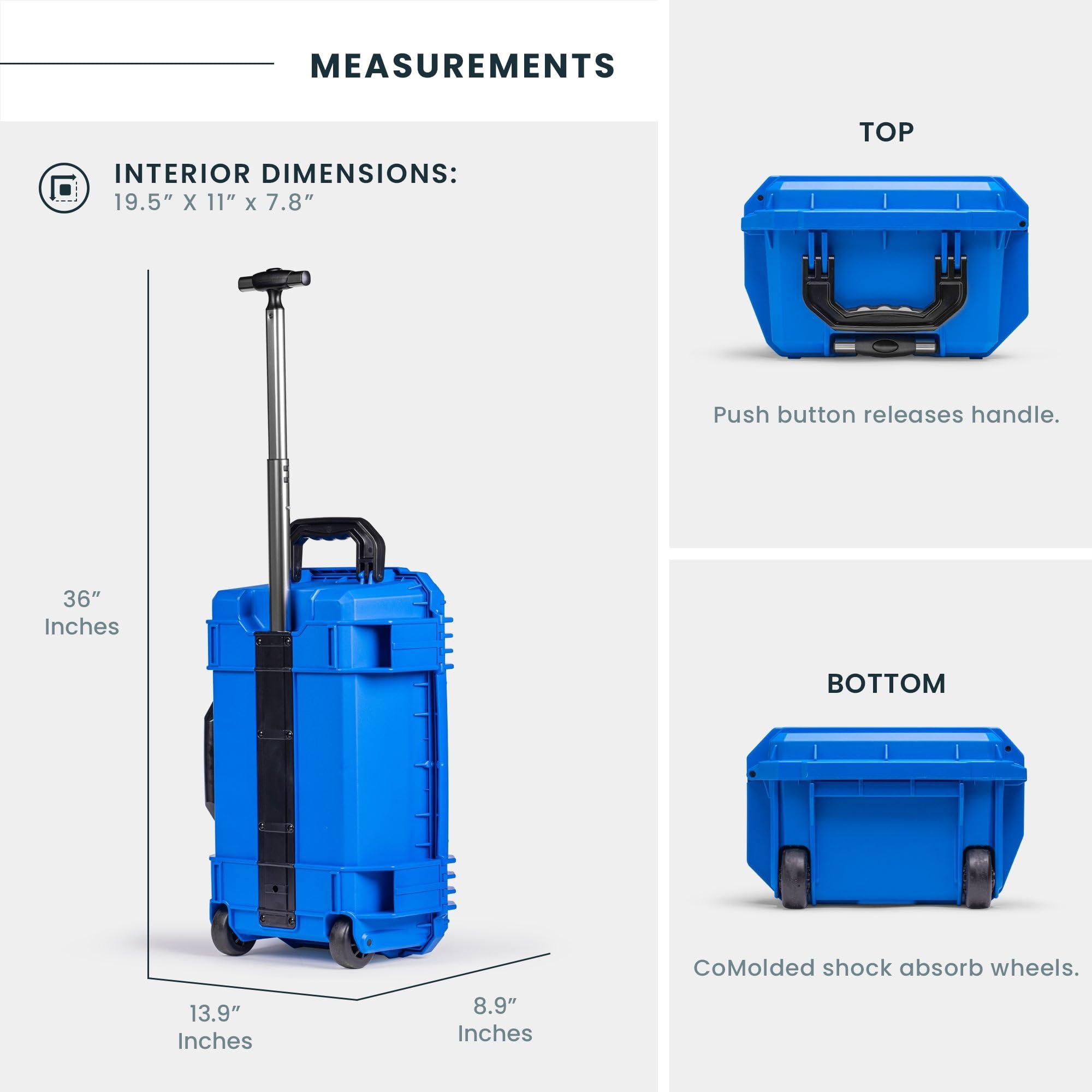 Seahorse Seahorse 830 Heavy Duty Protective Dry Box Case W/Padded Dividers - TSA Approved / IP67 Waterproof/USA Made for Professional, Amateur Photographers and Camera Enthusiasts