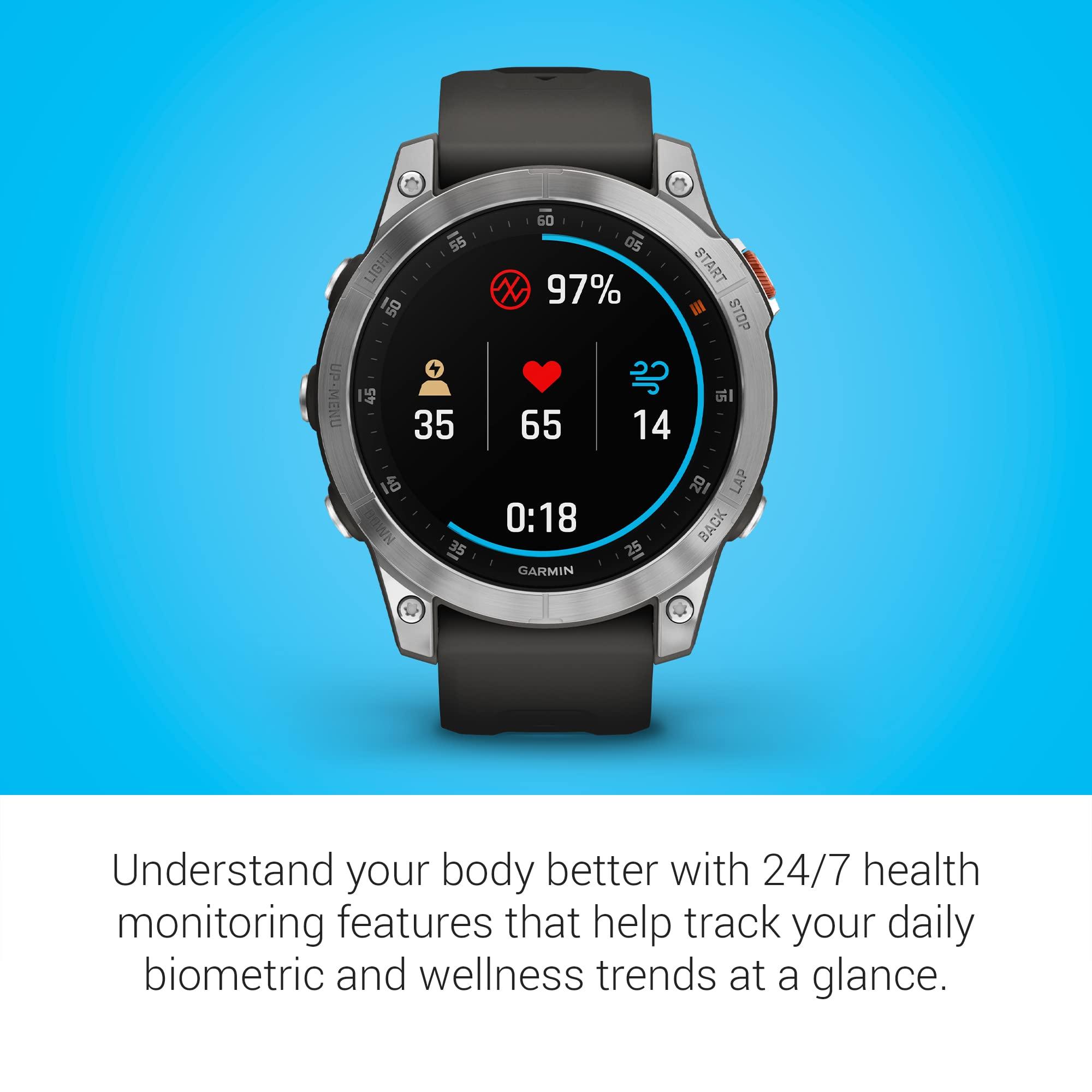 Garmin Garmin 010-02582-00 epix Gen 2, Premium active smartwatch, touchscreen AMOLED display, Adventure Watch with Advanced Features, Slate Steel (Renewed)